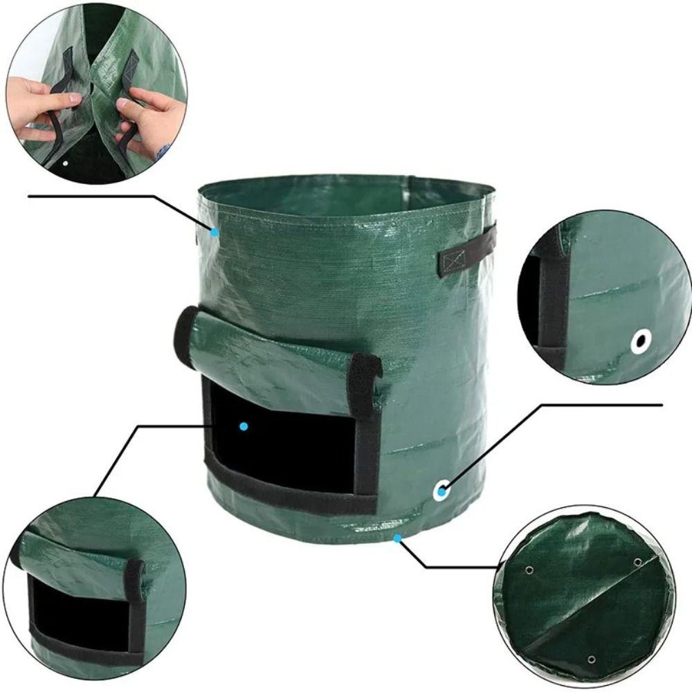 PE Growing Bag With Handles Planting Container Flower Plant Pot  Vegetable Tomato Potato Flower