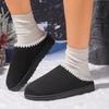 Winter 2024 Warm Fluffy Woman Slippers Soft Bottom Non Slip Thick Plush Clogs Women Casual Platform House Shoes Slides 43