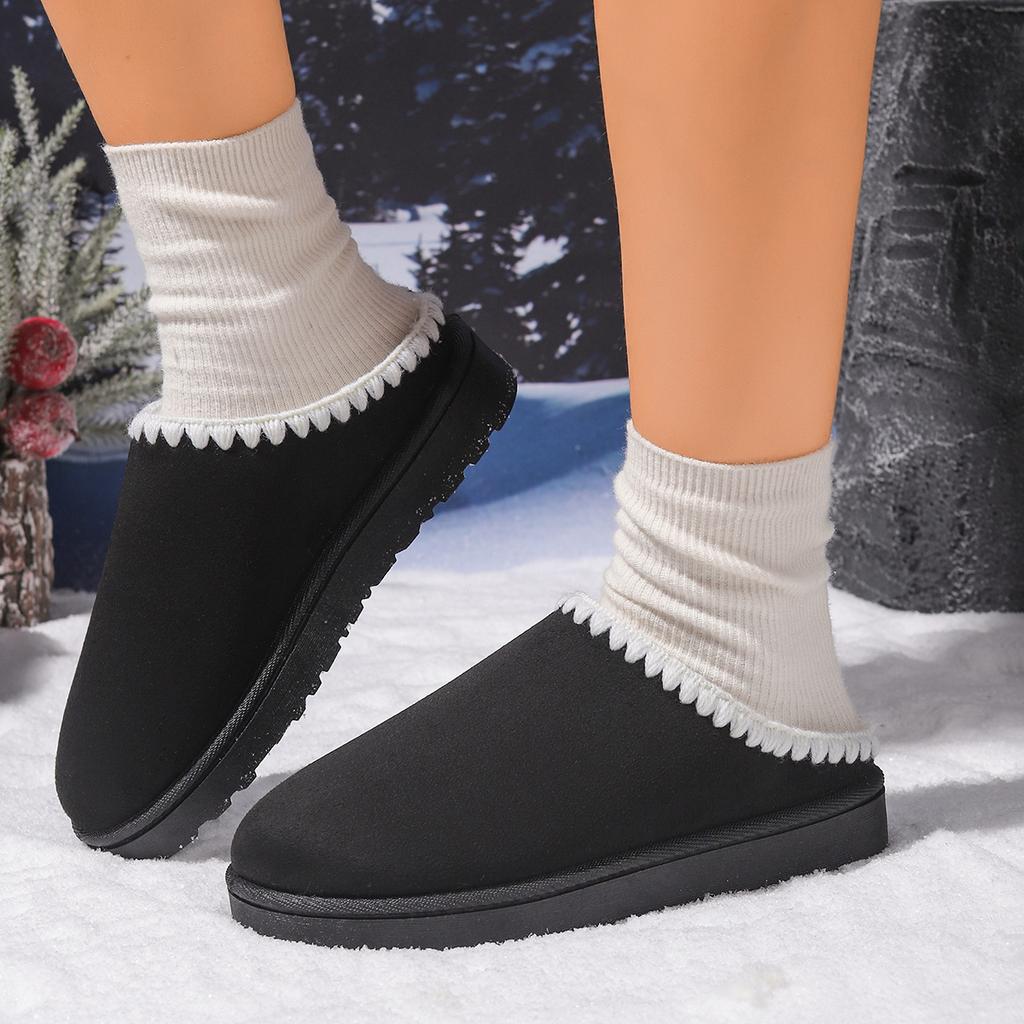 Winter 2024 Warm Fluffy Woman Slippers Soft Bottom Non Slip Thick Plush Clogs Women Casual Platform House Shoes Slides 43
