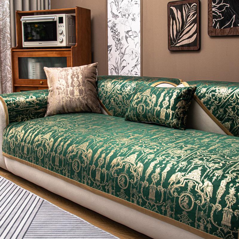 2025 Dutch Velvet Gilding Technology Sofa Cover Four Season Sofa Towel Sofa Cushion Anti Slip Light Luxury Leather Couch Blanket