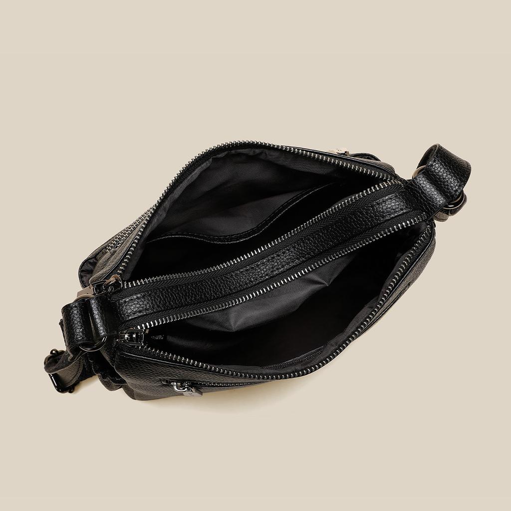 Bag Women's Leather Women's Bag Autumn/Winter Atmosphere Mother Bag Single Shoulder Crossbody Bag