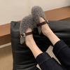 One-pedal Doudou Shoes Women's Winter 2025 New Lamb Wool Shoes Wear One-button Velvet Thermal Cotton Shoes
