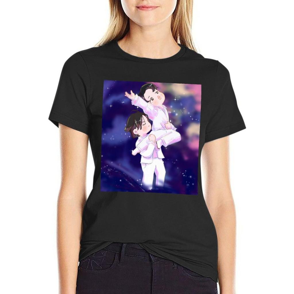 Black Swan Jikook T-Shirt Female Funny Cotton T Shirts Women