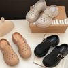 Fashion Fashion Versatile Casual Thick Soled Hole Slippers for Women Spring 2025 New Comfortable Buckle Designed Non Slip Chunky Sandals