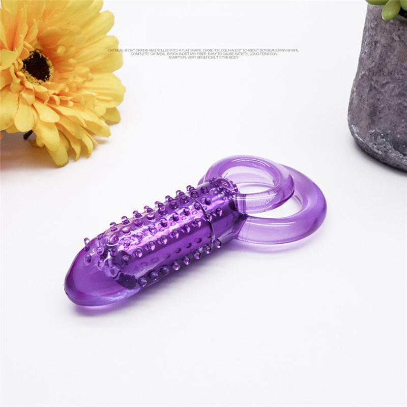 Jelly Bullet Double Penis Cock Cage Rings Anal Vibrator Masturbator Massager Erotic Adult