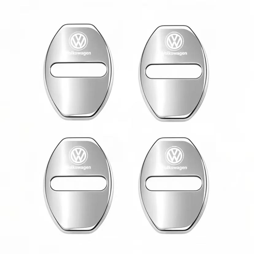 BFPQY1 Zinc Alloy Car Door Lock Buckle Cover Protective Covers For VW GTI Polo Golf Passat Tiguan Jetta T-ROC Touareg Taigo CC Hub Cap
