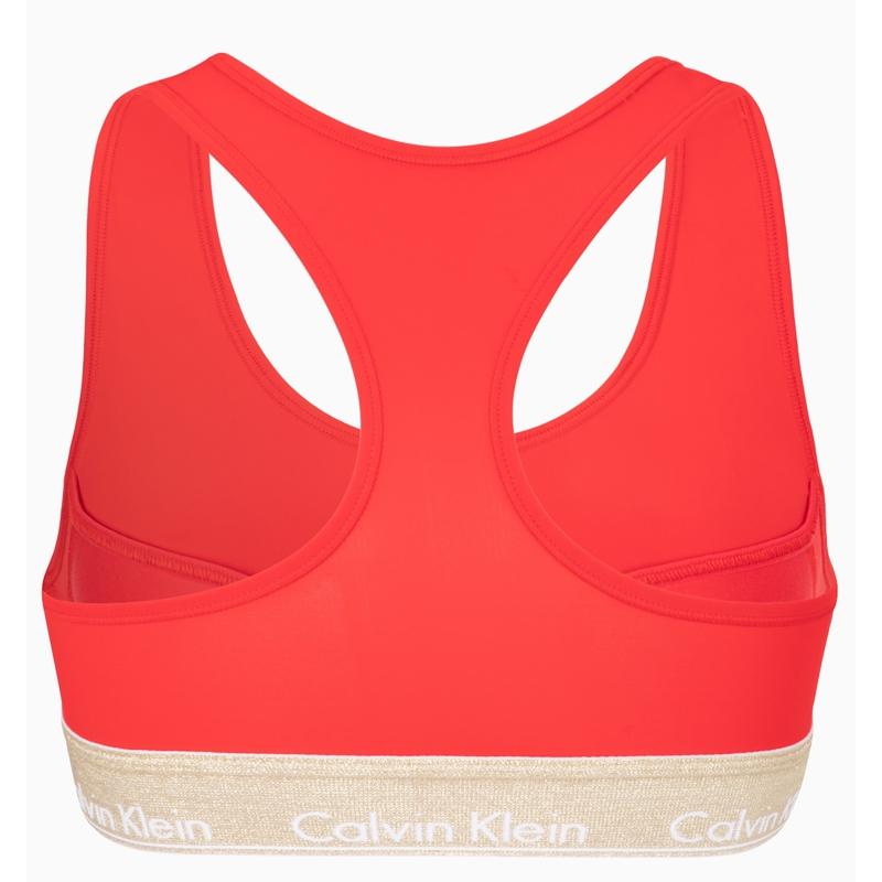 Calvin Klein Zodiac Dragon Print Wireless Light Sports Bralette Women Bralette Blush-Red QF7509AD