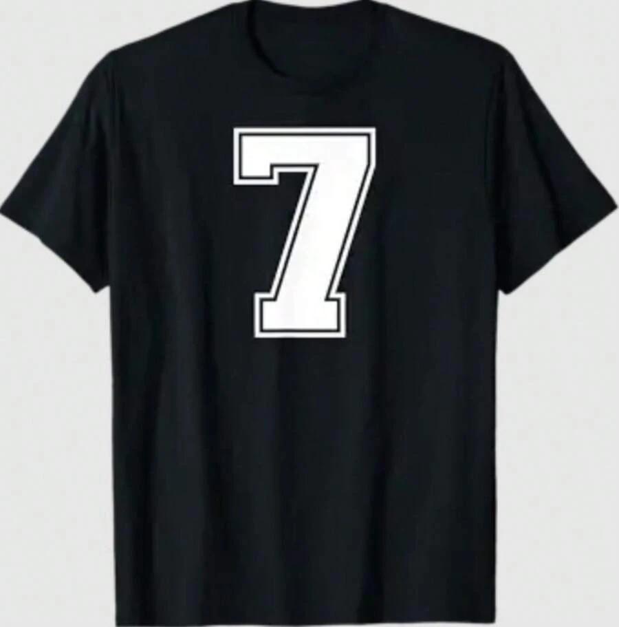 Number Seven Team Sports Graphic Varsity Matching T-Shirt S