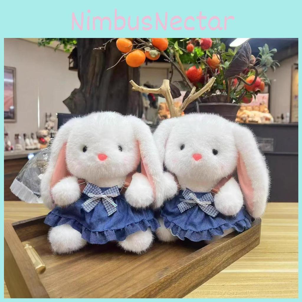 Strap Rabbit Skirt Plush Toy With Bowknot Doll Childrens Toy Gift Holiday