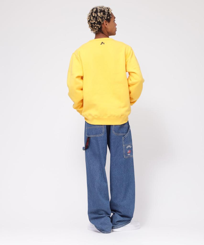 AVIREX A-STAR LOGO CREW SWEAT (WEB&DEPOT Exclusive) Men's 2XL 060 Yellow 783-4932006