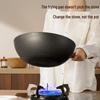 Chui Da Huang Healthy Uncoated 32cm Wrought Iron Flat Bottom Wok
