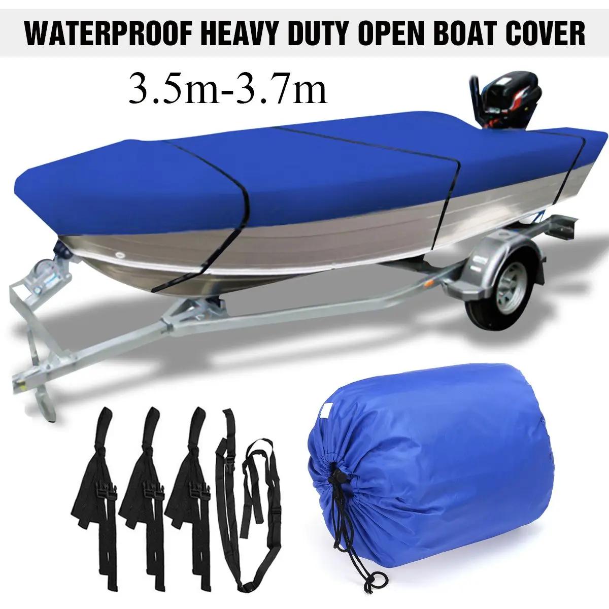 210D Waterproof Open Boat Cover Sunshade UV-Resistant Dust-proof Cover Heavy Duty Marine Open Boat Cover 3.5m-4.5m Universal 430x205cm