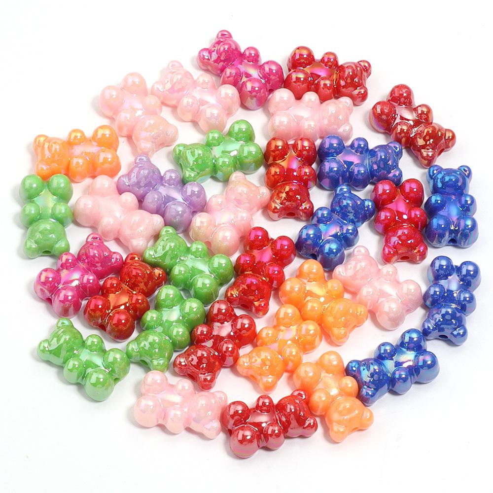 Acrylic Transparent Bear Pendant DIY Necklace & Phone Chain Jewelry Accessory