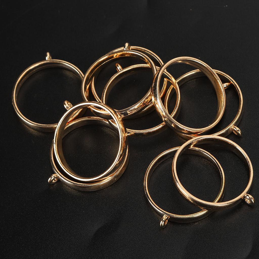 10PCS Round Hollow Frame Pendants for   Jewelry Making Findings Crafting Supplies