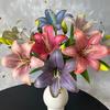 Faux Lily Flowers Bulk Realistic Artificial Tiger Lily Long-lasting Fake Lily Stem for Floral Arrangement Wedding Party Home Decor