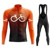 Unisex Cycling Jersey Set Long Sleeve Quick Dry Mountain Road Bike Apparel Sportswear
