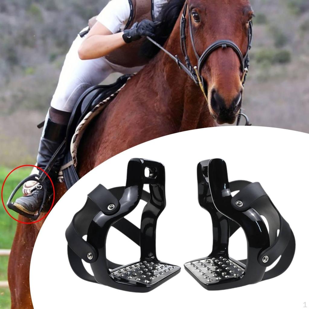 2 Pieces Horse Riding Stirrups Equestrian Equipment Accessories Replacement Outdoor Sports Repairing