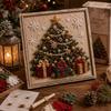 Fabric Based Christmas Fabric Poke Art Kit 3D Design Needle Punch Art  Christmas Decorating
