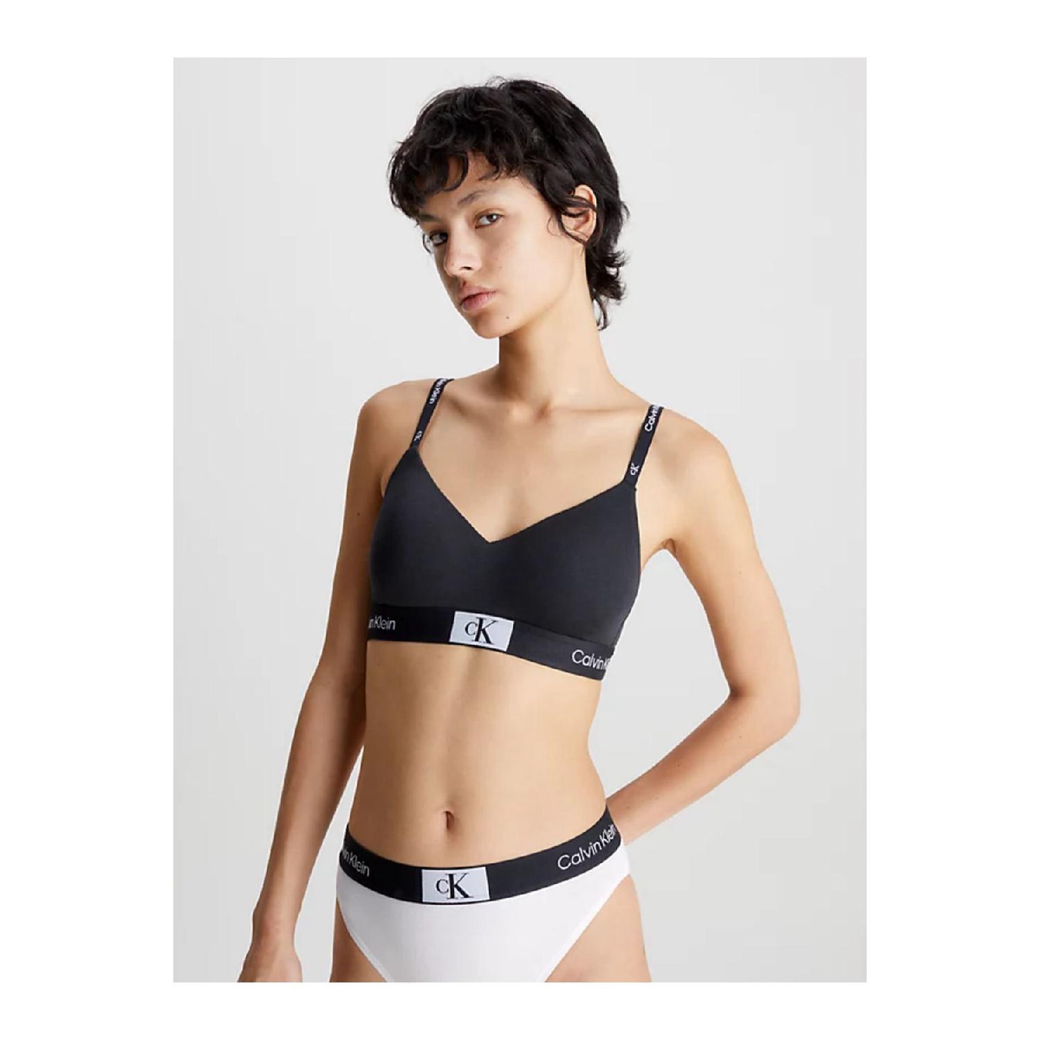 

Women s Black Sports Bra - Logo Cotton, Light Support 000qf7218e-ub1 XS чёрный