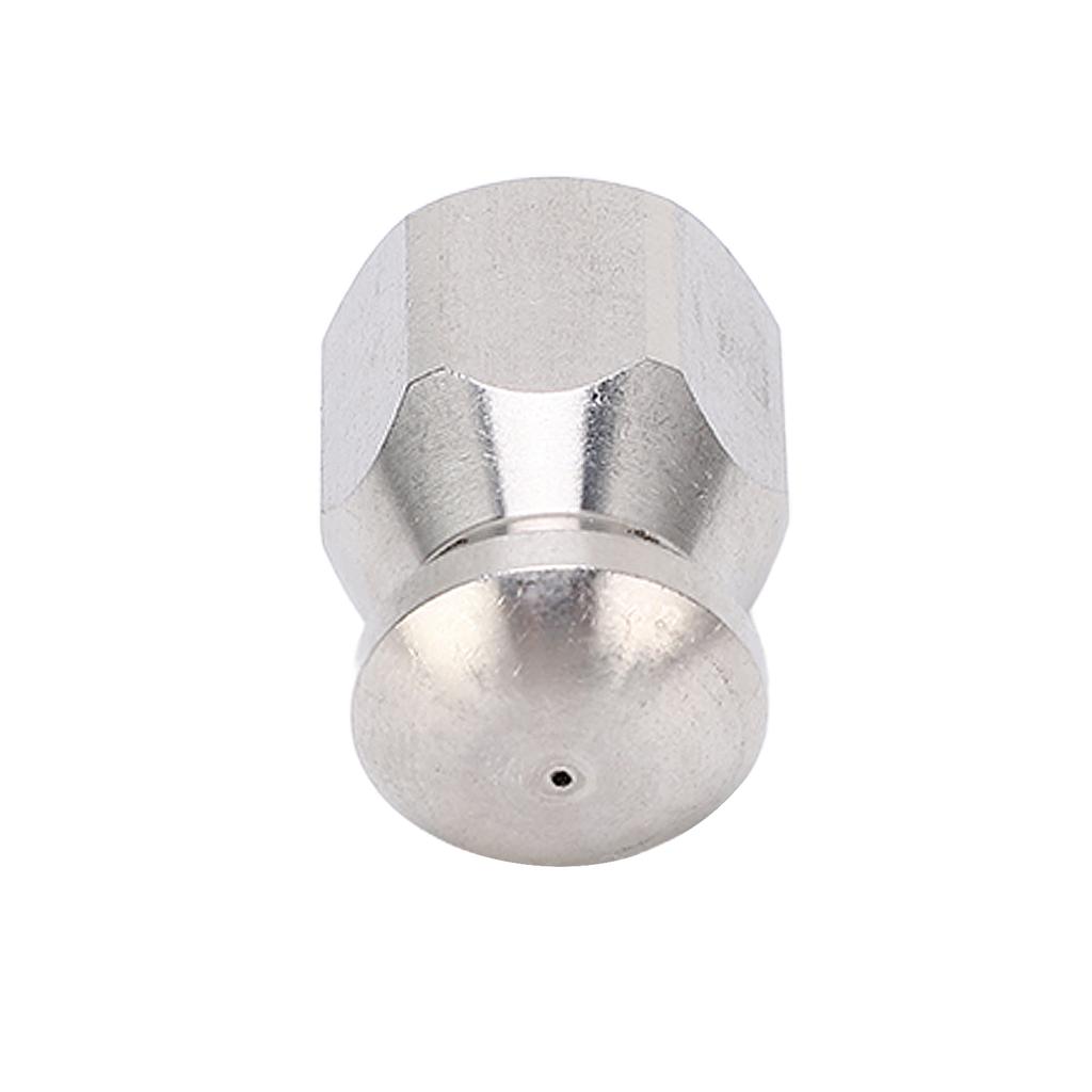 5000PSI High Pressure Washer Nozzle Pipe Dredging Cleaning Nozzle Stainless Steel Jetter Nozzle Round Head Front 1 Rear