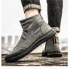 Men's Autumn-Winter Trendy Versatile Workwear Shoes, British Retro Short Boots, Wear-Resistant Mid-Top Footwear.