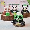 Non-Toxic Diy Cute Panda Shape Micro Model Building Blocks Set City Creativity Zoo Animal Mini Bricks Toys For Children Kid Gift