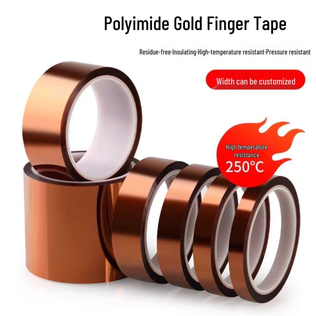 Kapton PI Amber High-Temperature Polyimide Tape, Single-Sided, 200°C+ Resistance