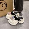 2025 Sweet and Cute Strap-on Doll Hole Shoes Female Summer Stepping On Shit Feeling Small Man Thick-soled Cool Slippers Non-slip Slippers