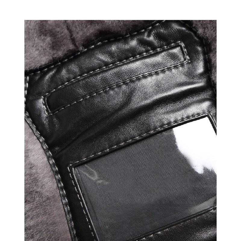 Fur Integrated Men's Slim Fit Genuine Leather Clothes Men's Thickened Leather Jacket Middle-Aged Fur Coat Winter