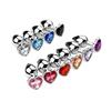 Stainless Steel Anal Plug Heart Shape 3 Sizes Crystal Anal Plug Removable Butt Plug Stimulator Anal Sex Toys Prostate Massager