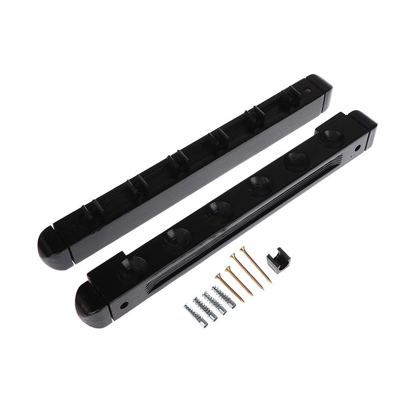 1Pc 6-Slot Wood Snooker Rod Hanging Bracket Wall-Mounted Pool Rod Holding Stands Professional Durable Tools Billiard Accessories