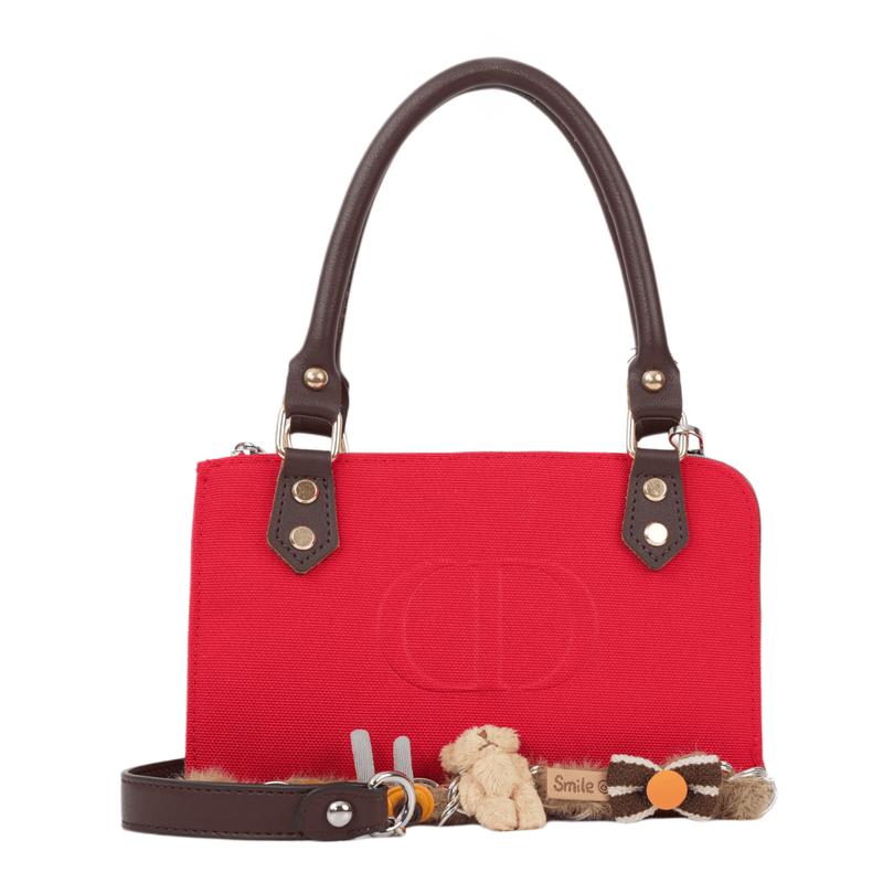 

DIOR Bag [Customized Cosmetic Bag] Lucky Bear Niche Exquisite Personality Trend High-end American Style Minimalist Light Luxury Canvas Portable червоний