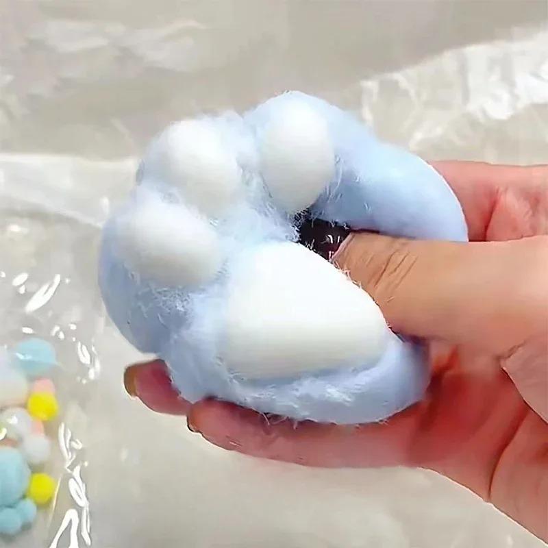 Mini PU Squeeze Toy Cat Foot Mochi Fidget Toy Antistress Ruduce Stress Pinching Cat Paw Soft Relief Relax Toys