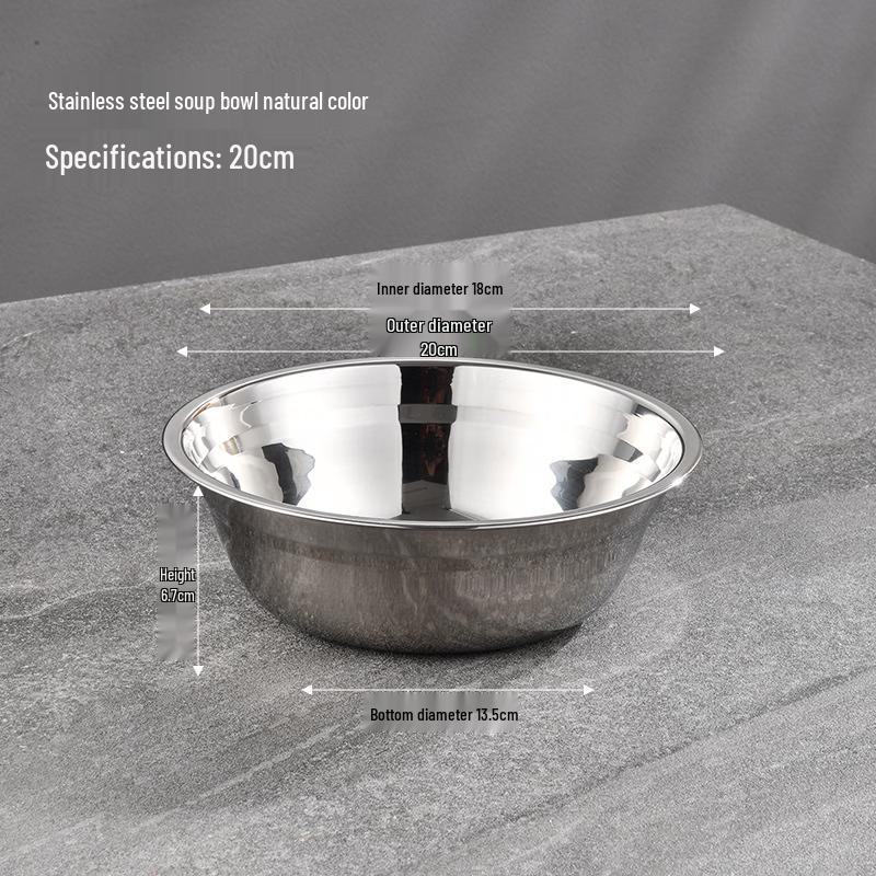 Zhishi Stainless Steel Round Soup Basin