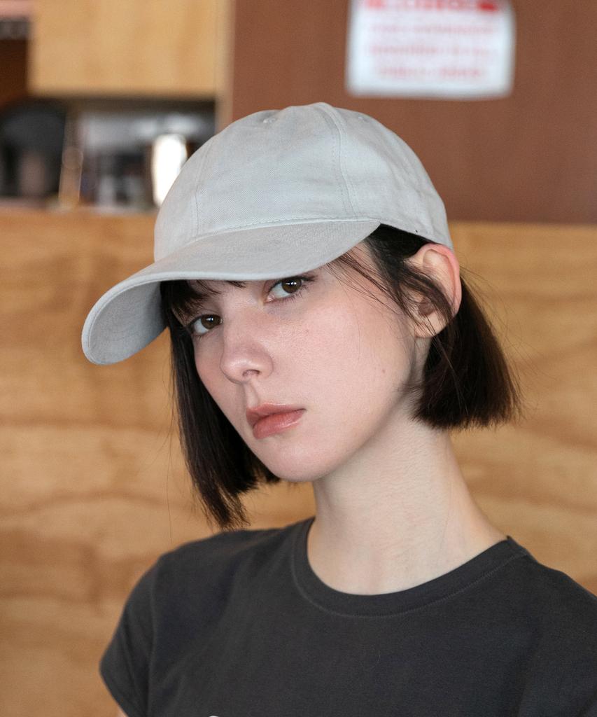 Chaebteo Signature Peach Ball Cap-Grey