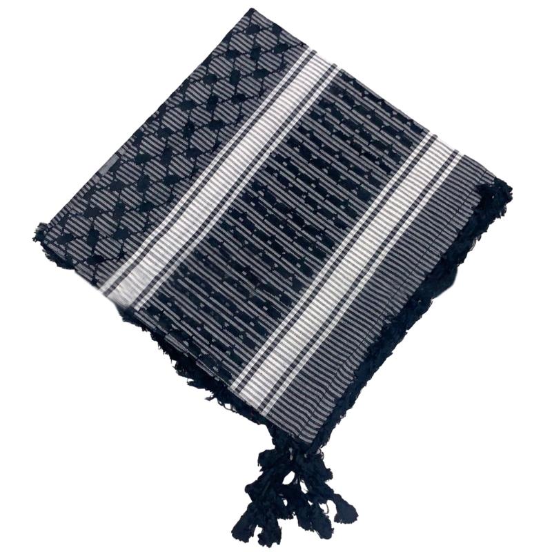 Ethnic Keffiyeh Head Scarf Shemagh Scarf Arabian Head Cover Dustproof Headwrap 1