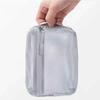 1PCS Casual Nylon Makeup Bursh Storage Pouch Hand-held with Zipper Cosmetic Bag Multipurpose Mesh Mesh Pouch Travel Case