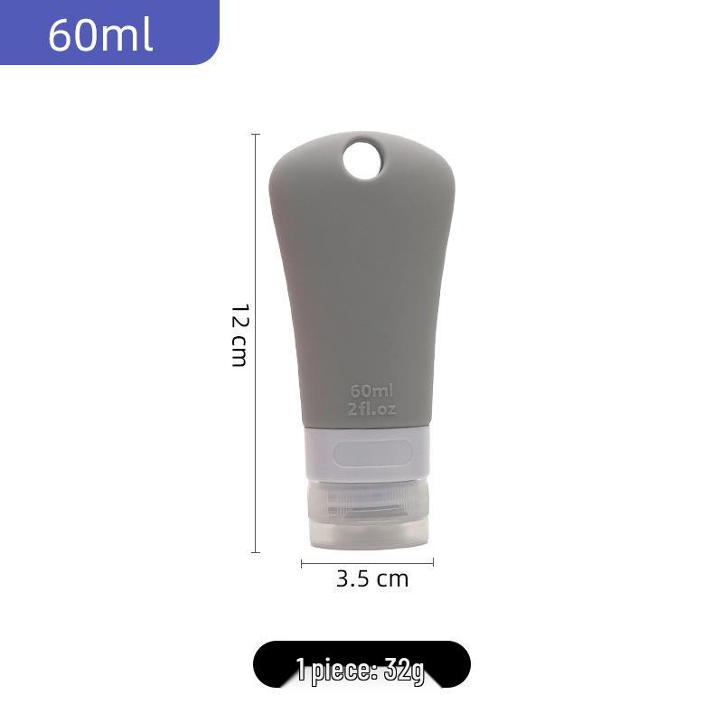 Tragbare Nachfüllbare Silikon-Reiseflasche mit großem Fassungsvermögen und Aufhängeloch