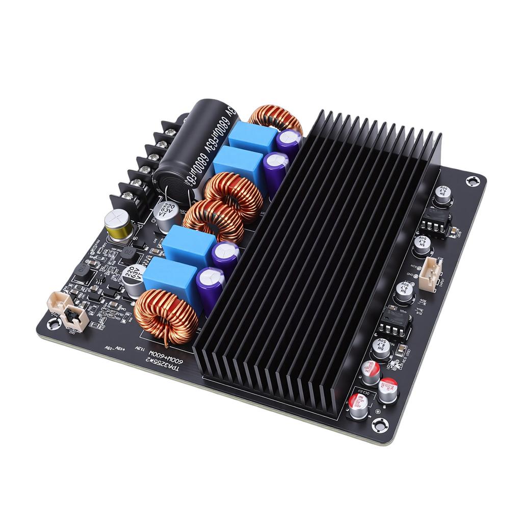 Double Cores 600W+600W TPA3255 Amplifiers Board Digital Sound Amplifier Board 85mR MOSFET Tech Low Standby Power for