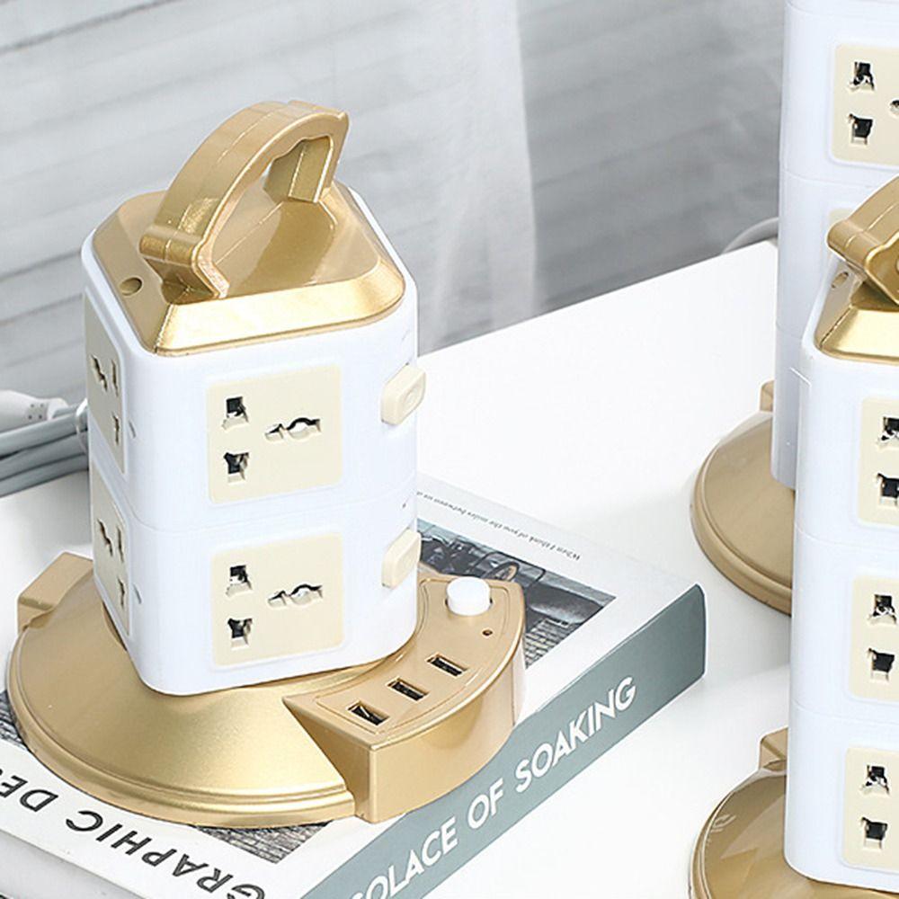 2m Extension Cord Outlet Power Strip Universal Extended Usb Socket Multi-Plug Outlet  Expansion