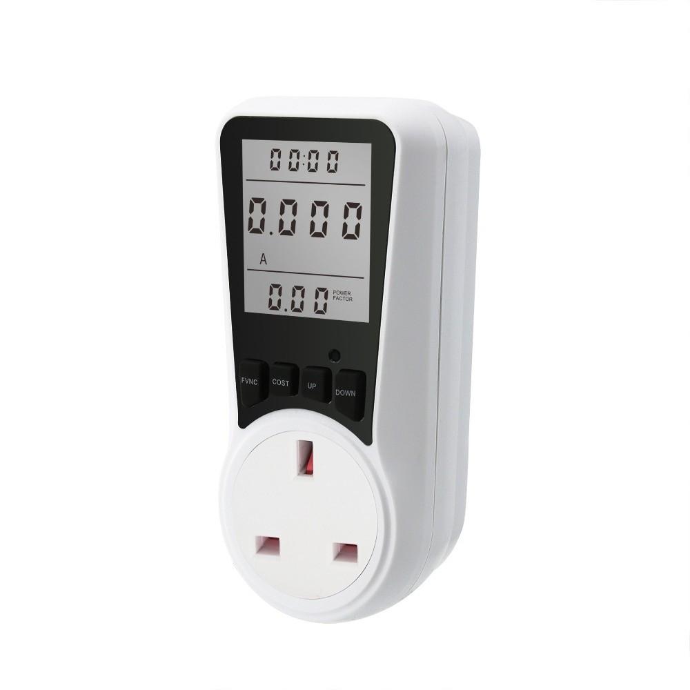 Digital Display Electrical Energy Monitor Socket LCD Screen Backlight Watt Meter Socket EU/US/UK Plug Real-time Monitoring