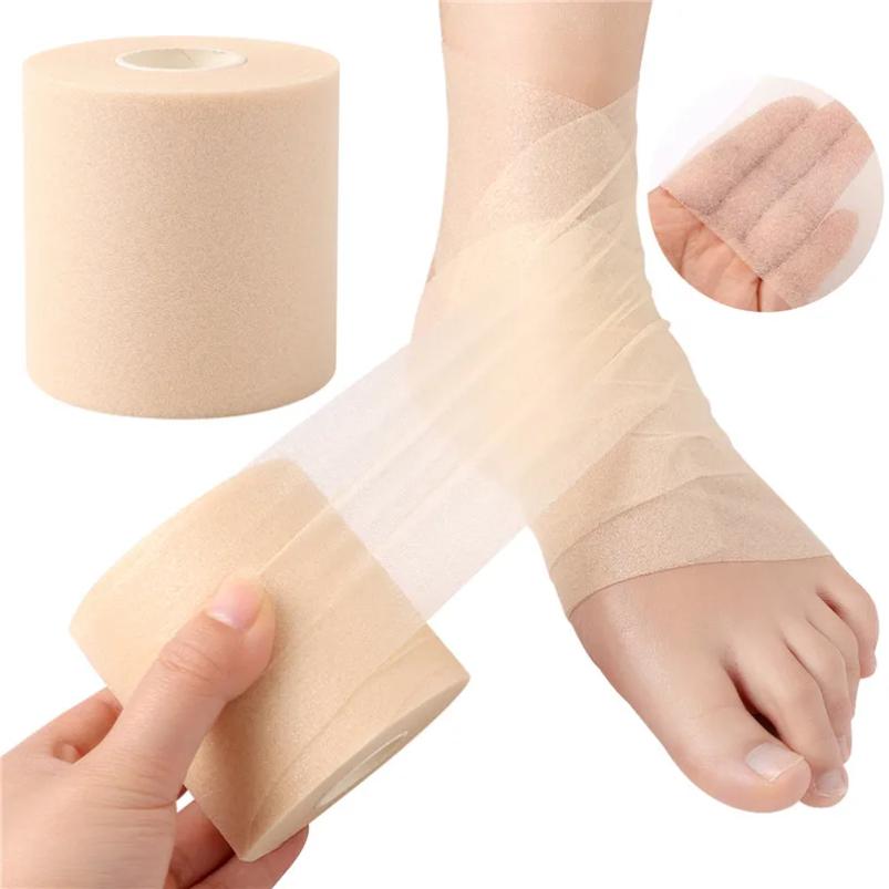 Durable And Safe Foam Cotton Skin Film Self-Adhesive Elastic Bandage Elbow Knee Skin Mask Film Foam Underwrap Sports Pre-Wrap For Athletic Tape