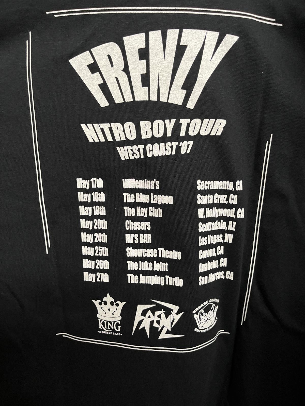 VTG Band Frenzy Robot Riot T-shirt Nitro Boy Tour 2007 S M