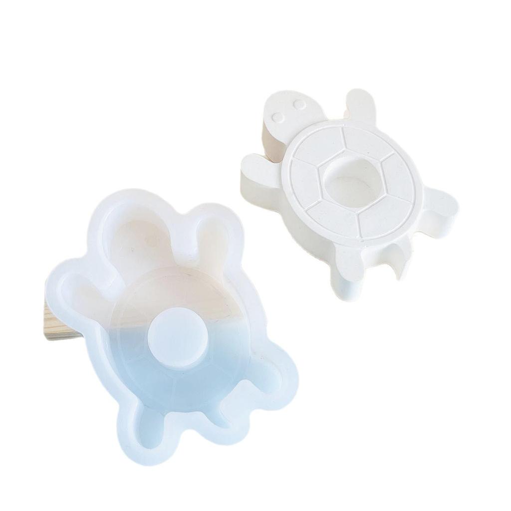 Little Turtle Candle Holder Mold Aromatherapy Long Candle Holder Plaster Molds Drip Molds