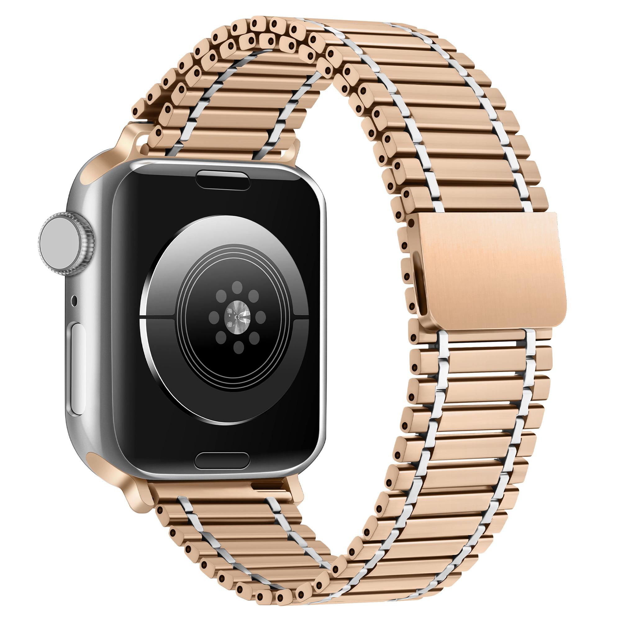 

Magnetic Strap for Apple Watch Series 10 42mm/9 8 7 41mm/SE (2023) SE (2022) SE 6 5 4 40mm/3 2 1 38mm Stainless Steel Watchband Rose Gold Silver
