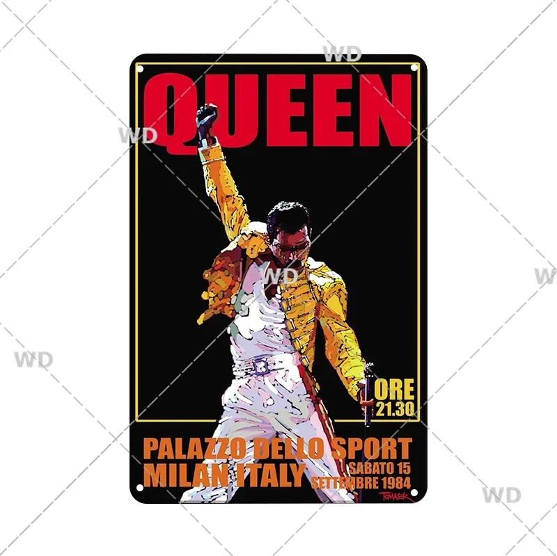 Retro Vintage Rock N Roll Band Metal Tin Sign - The Doors ZZTOP Queen Music Poster, Wall Decor Plaque Plate