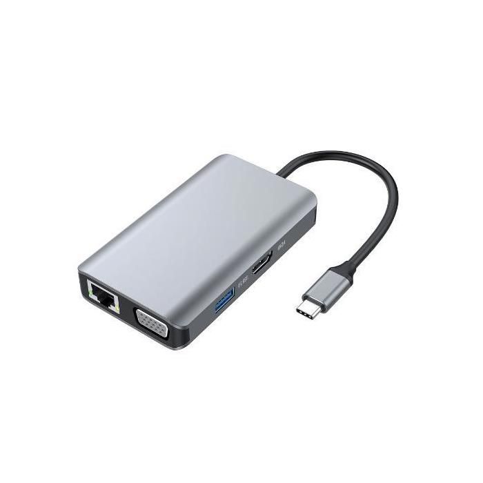 7-in-1 Docking Station - CONCEPTRONIC - DONN21G - USB 3.2 Gen 1 - HDMI - VGA - 100W USB PD