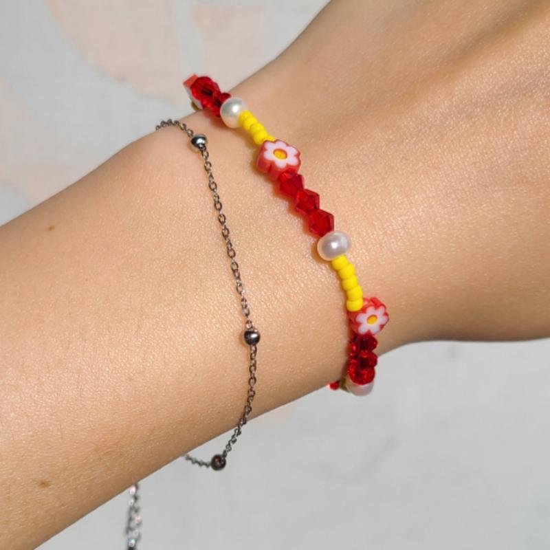 L’OMBRILLANT La Vie En Rose Bracelet Set (RED)