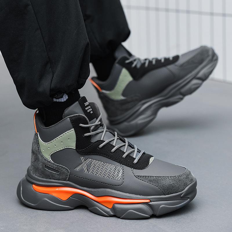 Men's Shoes Winter New High-top Platform Dad Shoes Men's Casual Sports Shoes Teenager Sports Shoes