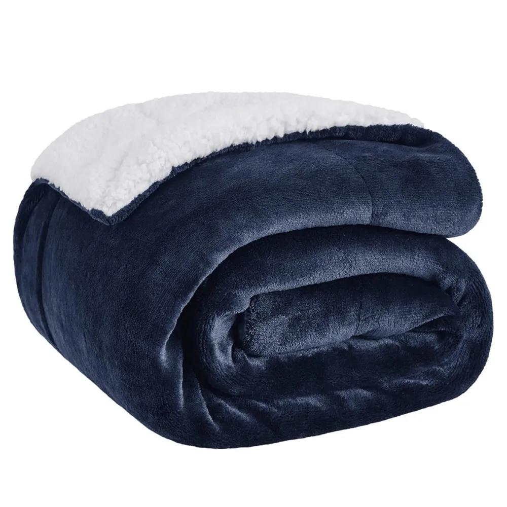 Modern Simple Best-selling Sherpa Lamb Wool Blanket Four Season Universal Solid Color Double-layer Flannel Office Nap Blanket